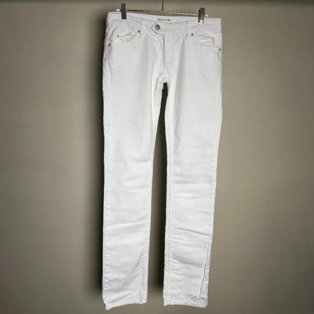 Isabel Marant Étoile White Light Wash Denim Straight Leg Jeans Womens Size 28